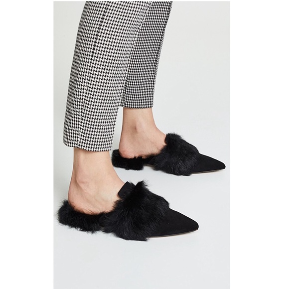 rebecca minkoff fur mules